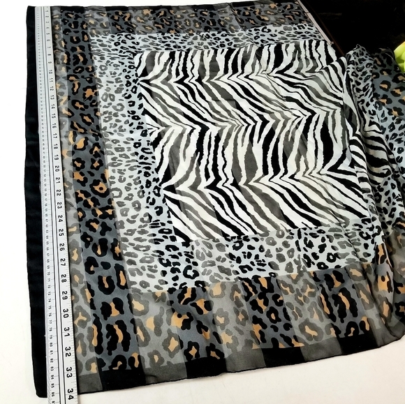 Symphony Made In Italy Animal Safari Print Polyester Scarf,  34 " x 34 " - Picture 6 of 10